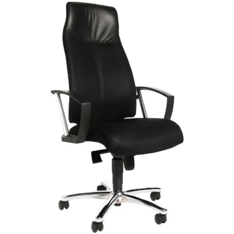 Topstar SU39A BG0 Bürostuhl High Sit up schwarz mit Armlehnen, 123 x 58 x 46