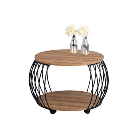 M2 Kollektion Peking 1 Couchtisch/Sofatisch, MDF, Höhe 47cm, Durchmesser 60cm