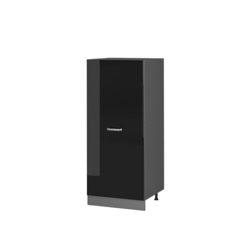 Vicco Hochschrank R-Line, Küchenkommode, Schwarz Hochglanz/Anthrazit, 60 cm