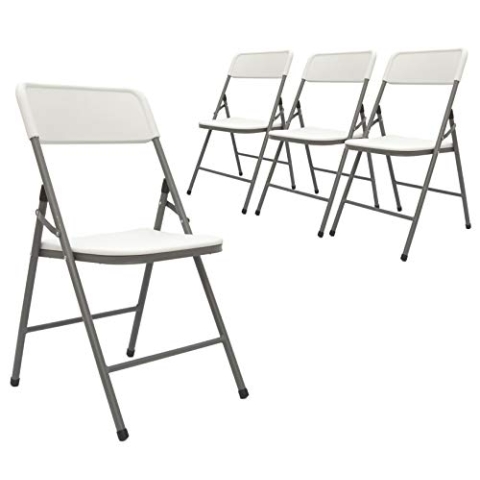 AMANKA 150kg Klappstuhl 4er Set - 50x46x83 Wetterfest Klappbar - Kunststoff Balkonstuhl Gartenstuhl