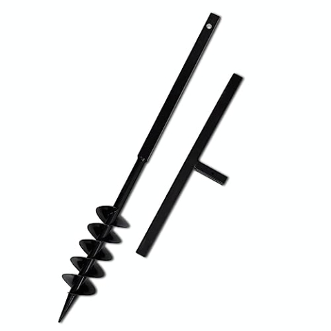 vidaXL Erdlochbohrer 100mm Brunnenbohrer Erdbohrgerät Brunnenbau Bohrgerät