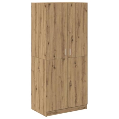 vidaXL Kleiderschrank Artisan-Eiche 80x52x180 cm Holzwerkstoff, Schrank, Aufbewahrungsschrank, Schlafzimmerschrank, Lagerschrank, Kleiderorganisator