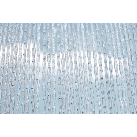 CASA Türvorhang ALBI 2 Fliegenvorhang Insektenvorhang Balkonvorhang Raumteiler weiß transparent, Maße:120 x 230 cm