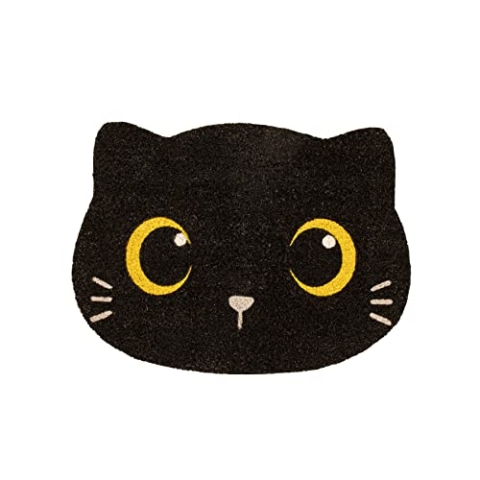 I-TOTAL® - Felpudo de Entrada para EL hogar | Pràctico, 70 x 40 cm (Black Cat)