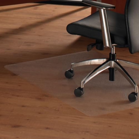FLOORTEX Bodenschutzmatte 116 x 150 cm ULTIMAT II Bürostuhl Unterlage rutschfest für Hartböden, Transparent, 100% Polycarbonat, Bodenschutz