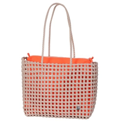 Handed By Maze L Shopper+ Tasche mit Reißverschluss, 32 x 40 x 16 cm, Neon Orange 126, cm. 32 x 40 x 16