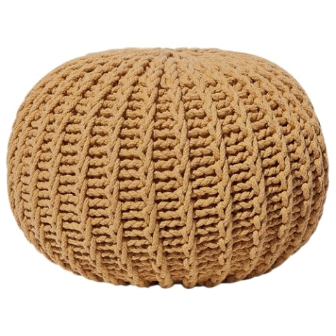 Moderner Pouf in Gelb 52 x 32 cm Conrad II