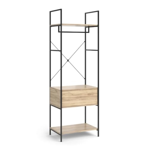 Vicco Kleiderschrank Enya, Flügeltürenschrank, Holz, 60 x 180 cm mit Schublade