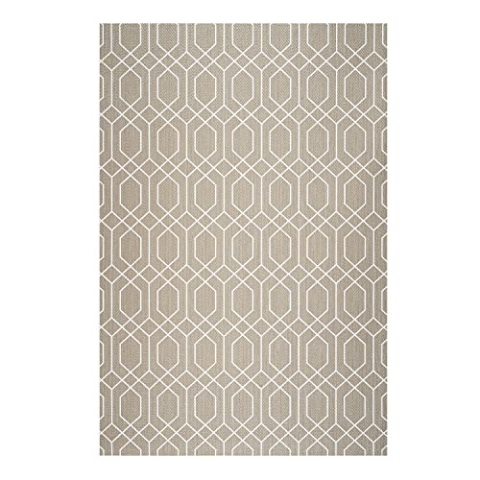 STORESDECO Teppich Premium en Vinyle Teppich Wohnzimmer Schlafzimmer und Küche von hoher Qualität mit elegantem Design rutschfeste Teppiche bei Flur und Outdoor wetterfest Weißes Design 60x90 cm