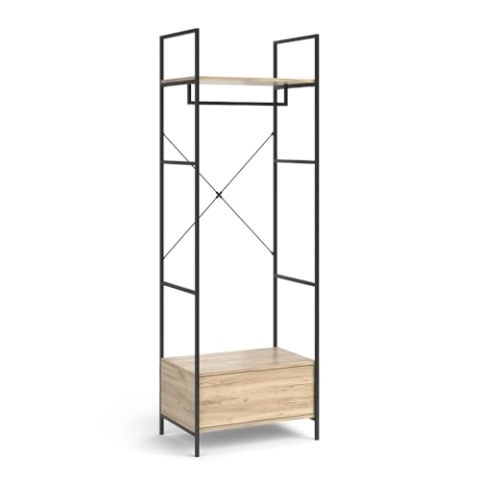 Vicco Kleiderschrank Enya, Flügeltürenschrank, Holz, 60 x 180 cm mit Schublade