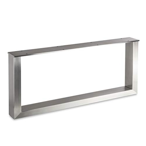 SOTECH Tischgestell TAB Edelstahl gebürstet Profil 80 x 40 mm Höhe: 400 mm Tiefe 800 mm Tischkufen Industriedesign Tischuntergestell Tischkufe Kufengestell