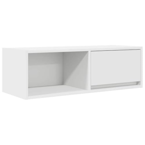 vidaXL TV-Schrank Weiß 80x31x25,5 cm Holzwerkstoff, Fernsehschrank, Lowboard, Medienschrank, Fernsehtisch, HiFi-Schrank, TV-Konsole, Stereoschrank