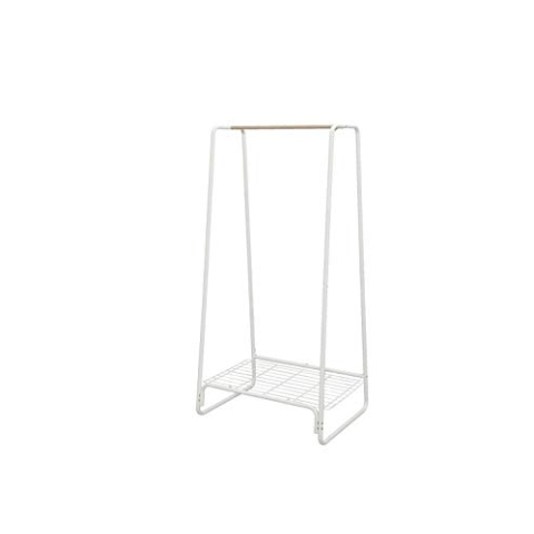 Iris Ohyama Kleiderständer mit Drahtregal, 1 Ebene, Weiß, Modernes Design, Robuster Rahmen, Rutschfest, Für Schlafzimmer, Studio, Schrank, Kleidung & Schuhe, Wäscheständer, Einfacher Aufbau, PI-B5M