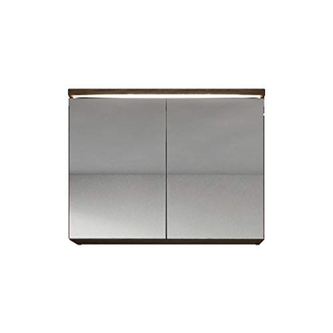 Badplaats B.V. Spiegelschrank Paso 80cm Eiche Braun - Schrank Spiegelschrank Spiegel Badezimmer Badmöbel Set Hängeschrank