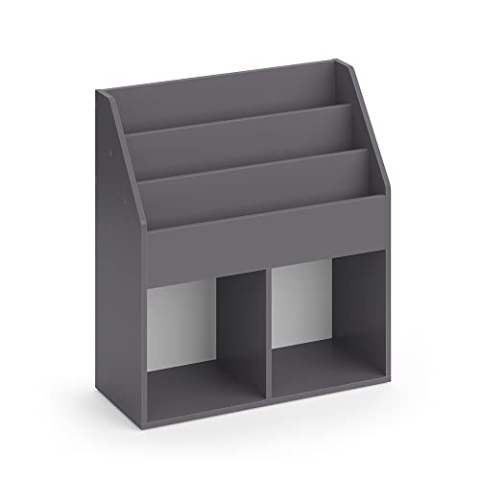 Vicco Bücherregal Luigi, Spielzeugregal für Faltboxen, Grau, 72 x 79 cm