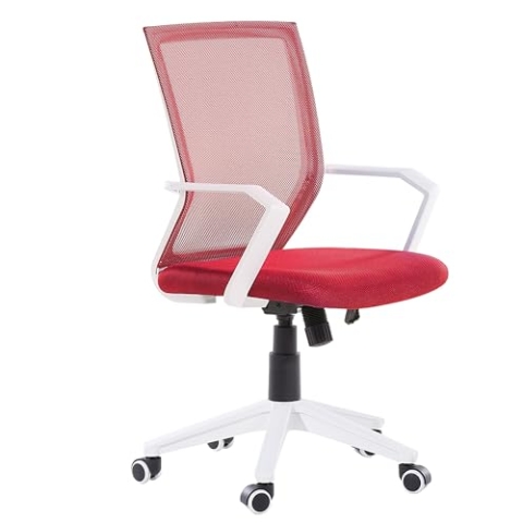 Trendy Bürostuhl drehbar höhenverstellbar mit Gasdruckfeder rot Relief