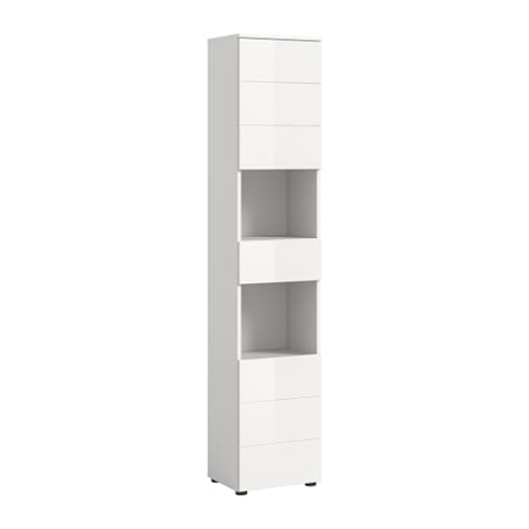xonox.home Bad Vira X2LA9711 Hochschrank Schrank Badschrank in weiß Hochglanz tiefzieh, ca. 38x190x34 cm