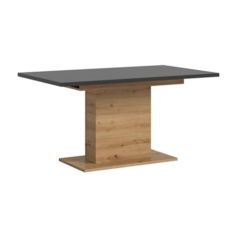 xonox.home Tisch Motion X4AE3T72 Ausziehbarer Esstisch in Artisan Nb. und grau Nb. mit Säulen-Fußgestell, ca. 150-190x76x90 cm