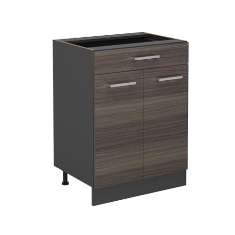 Vicco Küchenunterschrank R-Line, Edelgrau, 60 cm mit Schublade, ohne Arbeitsplatte
