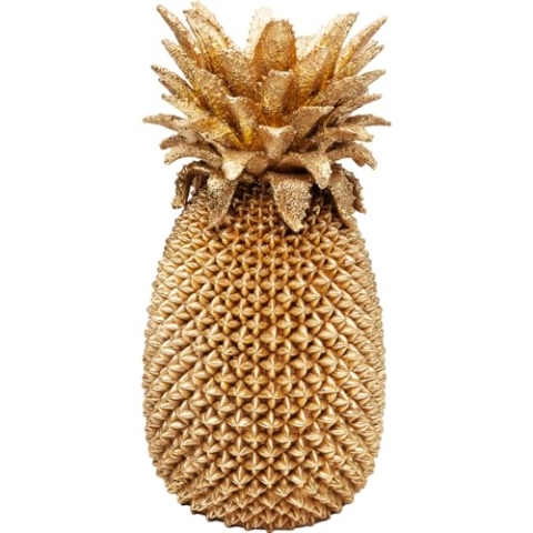Kare Design Deko Vase Pineapple Gold, Vase, Blumenvase, Ananas Motiv, XL, Accessoire, Modern, Tischvase, Wohnzimmer Dekoration, 50x25x25cm