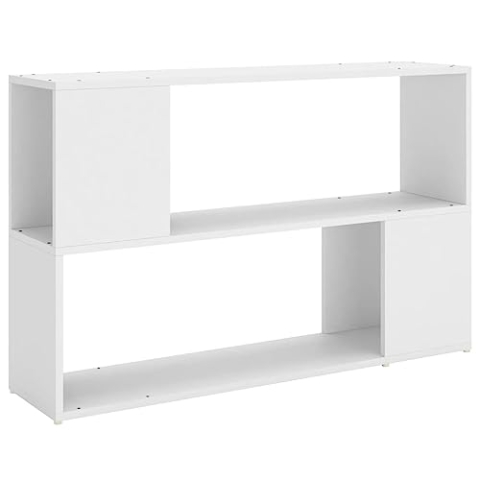 vBussandri Exclusive - Bücherregal Weiß 100x24x63 cm Holzwerkstoff
