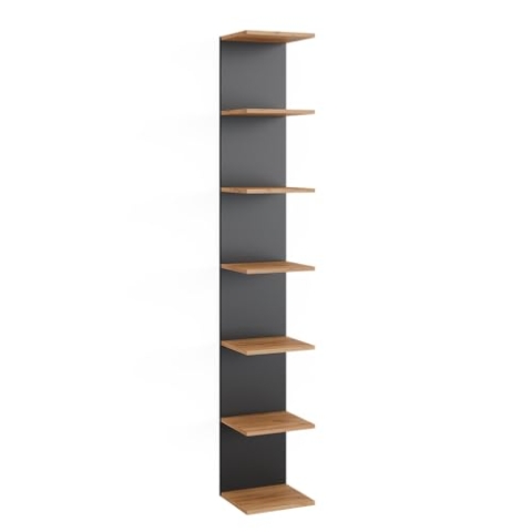 Vicco Wandregal Paolo, hängendes Regal, Anthrazit, 30 x 190 cm