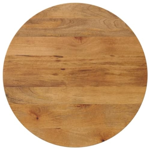 vidaXL Tischplatte, Holzplatte für Tisch Esstisch Couchtisch, Ersatztischplatte Rund, Massivholzplatte, Ø 80x2,5cm Massivholz Mango