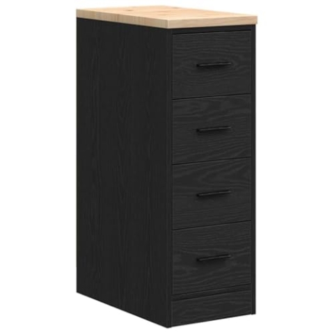 vidaXL Garagen-Aufbewahrungsschrank Schwarz Massivholz Kiefer, Schrank, Werkzeugschrank, Lagerschrank, Garagenschrank, Aufbewahrungsschrank