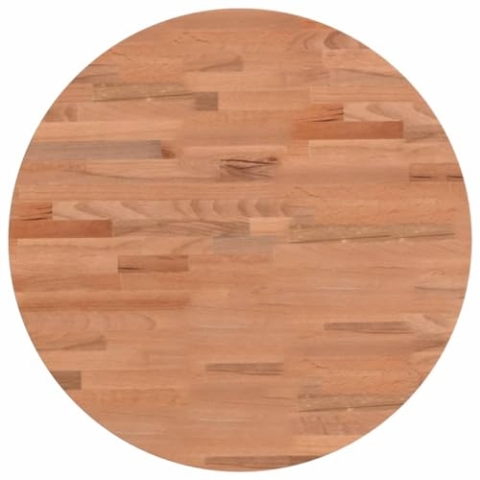 vidaXL Tischplatte, Holzplatte Holztischplatte Rund, Ersatzplatte Platte für Beistelltisch Bartisch, Massivholztischplatte Esstischplatte, Ø50x2,5 cm Massivholz Buche