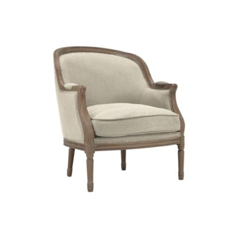 Vente-unique-Sessel Barock - Stoff - Beige - Alienor