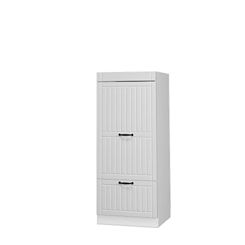 Vicco Mikrowellenschrank Fame-Line, Küchenregal für die Mikrowelle, Weiß Landhaus/Weiß, 60 cm