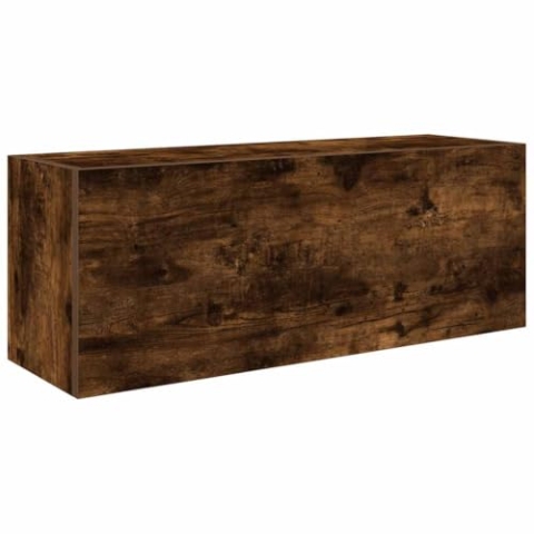 vidaXL Bad-Wandschrank Räuchereiche 80x25x30 cm Holzwerkstoff, Bad-Hängeschrank, Hängeschrank Badezimmer, Wand-Badschrank, Hängeschrank Bad
