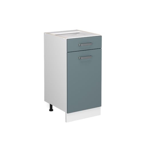 Vicco Küchenunterschrank R-Line, Schubladenschrank für die Küche, Blau-Grau, 40 cm ohne Arbeitsplatte