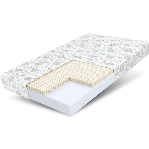 FDM Dream Matratze 90x190 cm Kaltschaum Kindermatratze Höhe 11 cm Härtegrad H2 H3 Öko-Tex Allergikergeeignet Bezug Waschbar Latex Matratzenbezug Dumbo