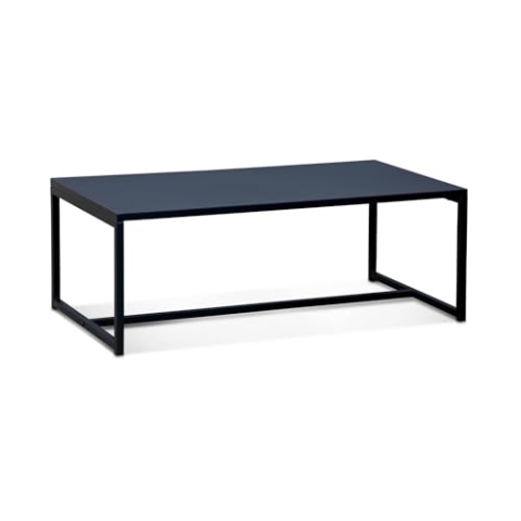 Couchtisch aus schwarzem Metall 100x50x36cm - Industrial - Metallbeine, Design