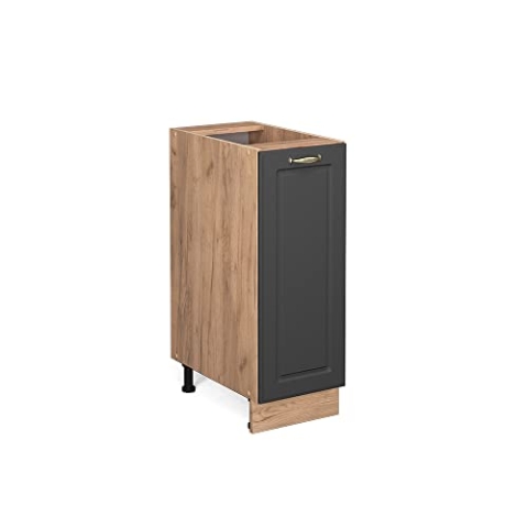 Vicco Apothekerschrank Fame-Line, Anthrazit-Gold/Goldkraft Eiche, 30 cm ohne Arbeitsplatte