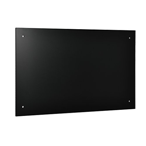 Neuhaus Glas Küchenrückwand/Spritzschutz (70x40cm) - Schwarz - Fliesenspiegel inkl. Befestigungsmaterial