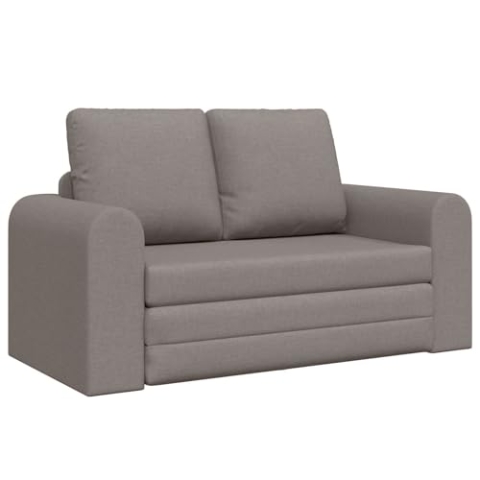 vidaXL Bodensofa Bett 2-in-1 Taupe 148x71x83 cm Gewebe