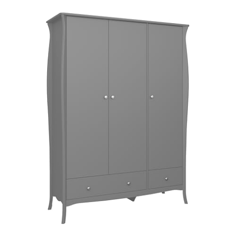 ebuy24 Simon Kleiderschrank 2 Schubladen 3 Türen grau.