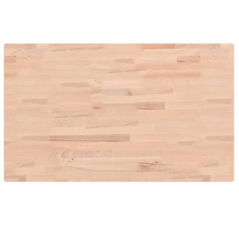 vidaXL Tischplatte, Holzplatte Holztischplatte Rechteckig, Ersatzplatte Platte für Beistelltisch Bartisch, Massivholztischplatte Schreibtischplatte, 100x60x4 cm Massivholz Buche