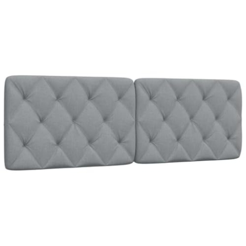 vidaXL Kopfteil-Kissen Hellgrau 160 cm Stoff, Kopfteilkissen, Kopfkissen, Lesekissen, Kopfteilpolster, Rückenkissen, Kissen-Kopfteil, Kopfteil Polster