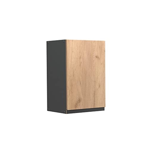 Vicco Hängeschrank R-Line, hängender Küchenschrank, Goldkraft Eiche/Anthrazit, 40 cm J-Shape