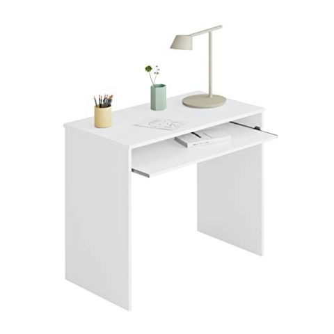 Schreibtisch mit herausnehmbarem Regal,weiß, Maße 79 x 90 x 54 cm