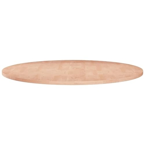 vidaXL Tischplatte rund 60 x 1,5 cm Massivholz Eiche