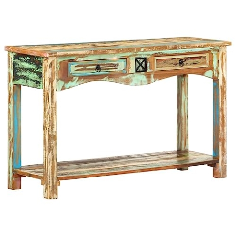 vidaXL Konsolentisch Vintage Konsole Beistelltisch Highboard Sideboard Flurtisch Ablagetisch Flur Wohnzimmer 120x40x75cm Recyceltes Massivholz