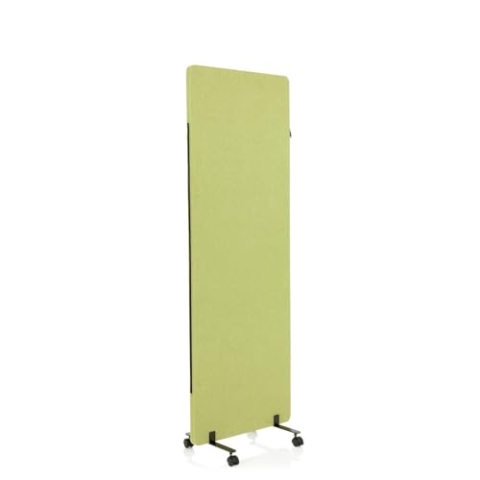 hjh OFFICE Mobile Akustik Trennwand einzeln 177 x 60 cm FLEXMIUT Stoff Grün Raumteiler Mittelpanel mit Rollen & Gleiter 891005