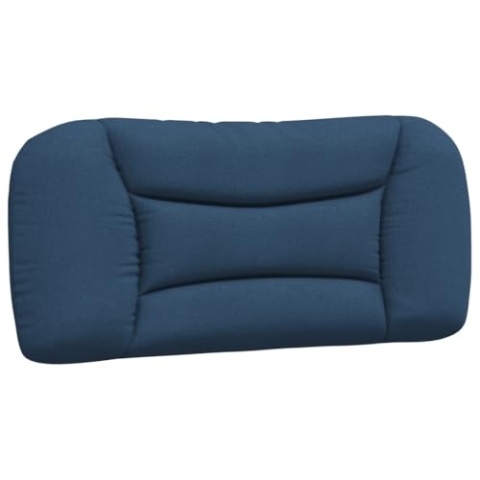 vidaXL Kopfteil Kissen, Kopfteilkissen mit Reißverschluss, Rückenkissen mit hervorragender Rückenlehne, Kopfkissen Lesekissen, Blau 80cm Stoff