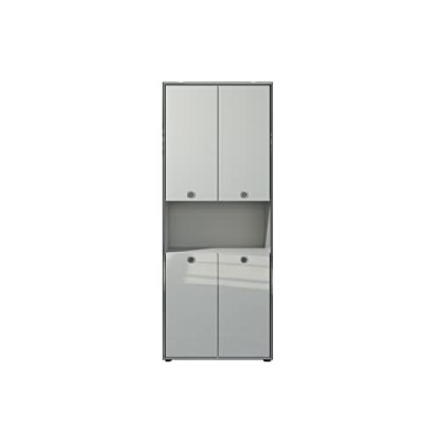 trendteam smart living - Aktenschrank Schrank - Büro - Infinity - Aufbaumaß (BxHxT) 76 x 192 x 37 cm - Farbe Hellgrau - 195215521