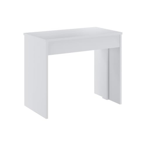 Vente-unique-Wandkonsole Tisch ausziehbar für 12 Personen - 6 Verlängerungen - Weiß - ONEGA