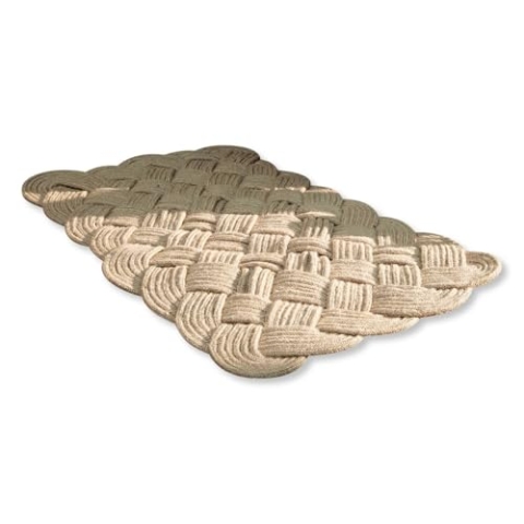 Loberon Fußmatte Harman, Dekoratives Flechtmuster, Robust & Langlebig, Indoor & Outdoor geeignet, 60x90 cm, Wohntextilien, Wohn-Accessoire, Jute, beige